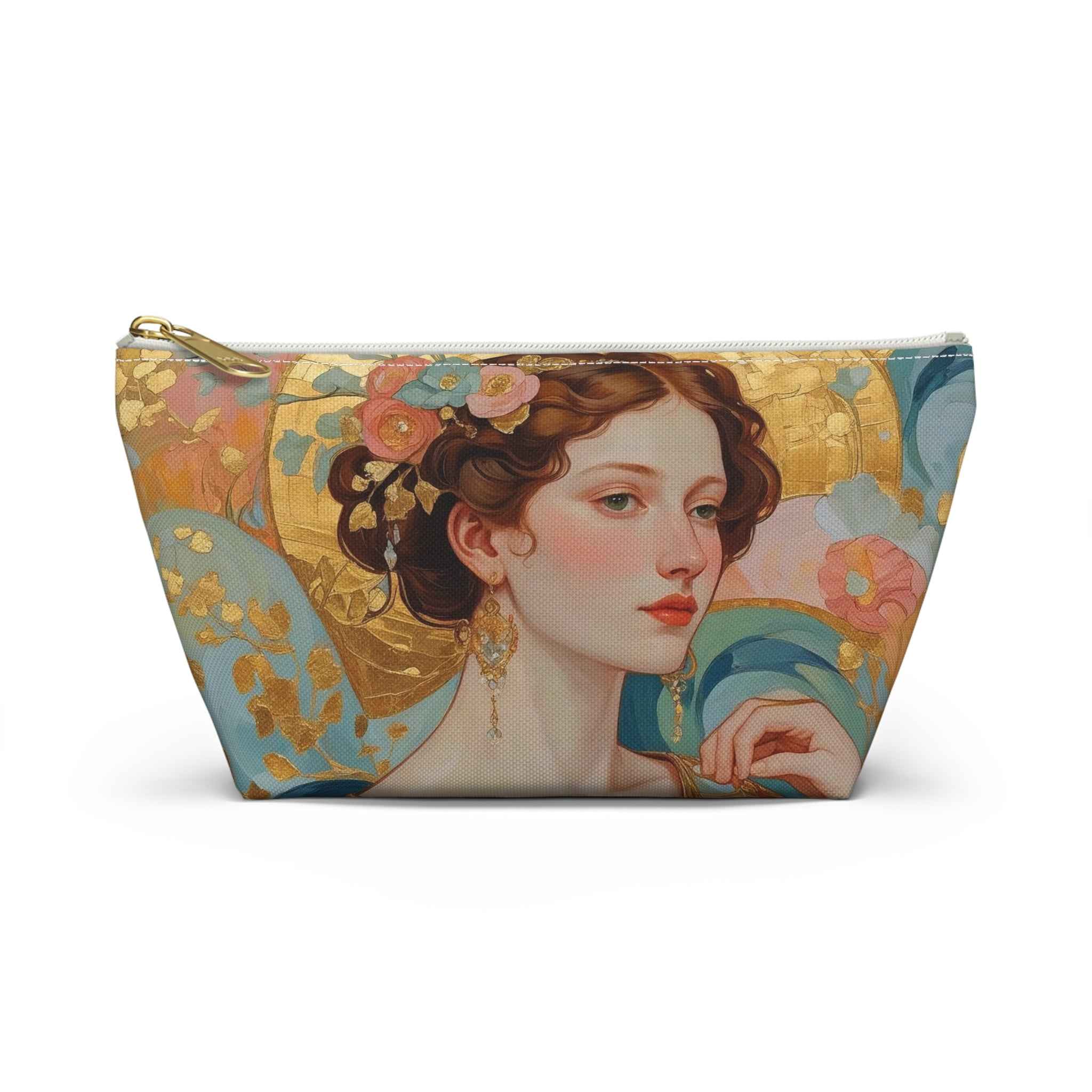 Artistic Vintage Floral Cosmetic Bag - Exclusive by Rosetta Creative Boutique, Handmade Makeup Organizer, Gift for Her, Boho Decor - Rosetta Creative Boutique